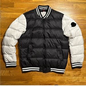 Black moncler bomber jacket